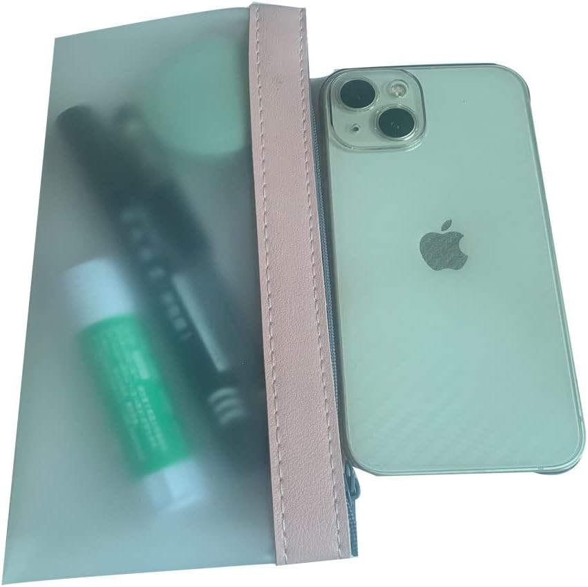 2Pcs TPU Waterproof Pencil Case, Zipper Pen Pouch, Pencil Storage Bag, Makeup Bag Office Cosmetics Travel Accessories Pencil Cases for Adults School Teen