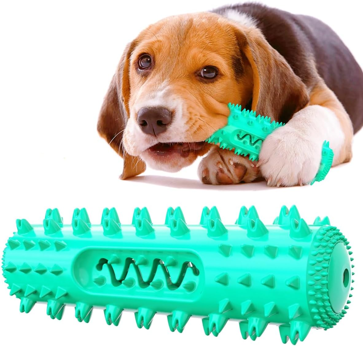 Dog Chew Toy,Puppy Teething and Soothing Flexible Chew Toy, Stick Bone for Dog Teeth Cleaning(Blue) image number 2