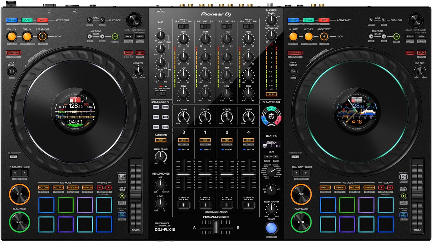 Pioneer DJ DDJ-FLX10 4-Channel Performance DJ Controller image number 3
