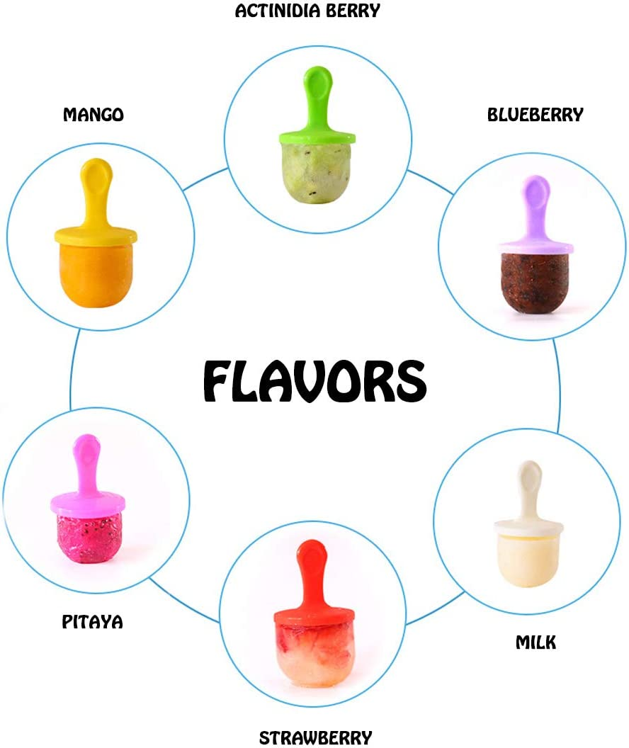 Blue Silicone Popsicle Molds Mini 7-Cavity Ice Pop Molds Food Grade Non-Stick Popsicle Molds image number 3