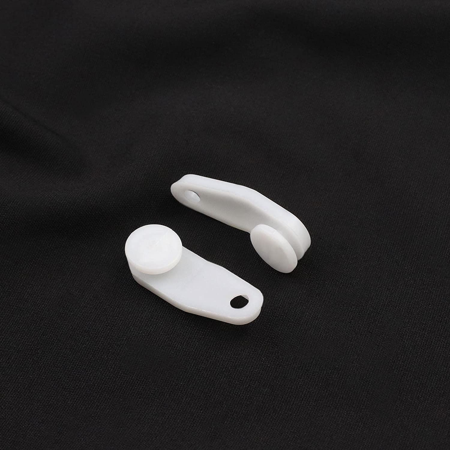 100PCS Curtain Glider Hooks White Plastic Curtain Rail Track Hooks Slider Snap-In Traversing Slides for Window Door and Shower Curtain Accessories image number 4