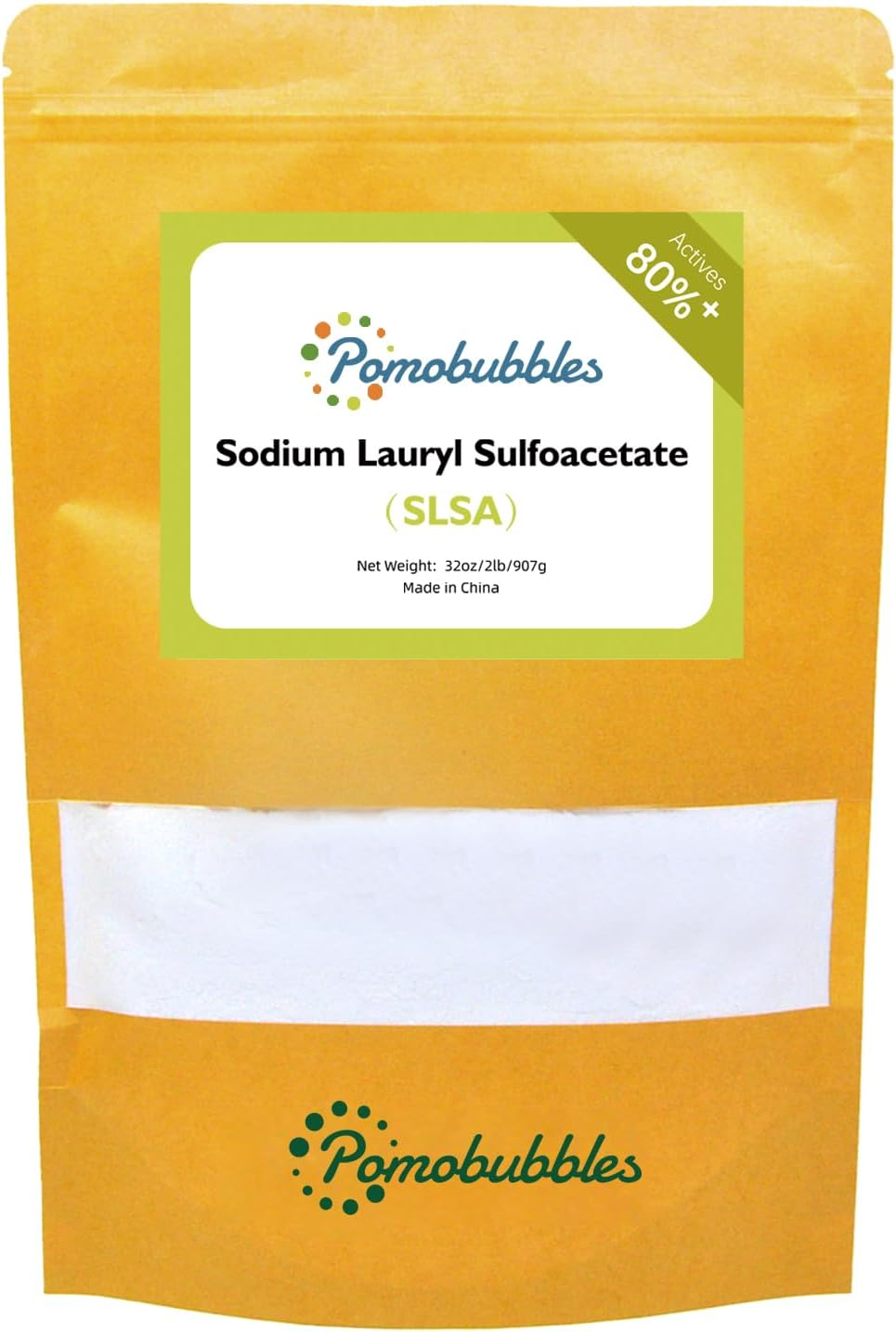 2 Pound SLSA Sodium Lauryl Sulfoacetate Powder Long Lasting Foam & Bubbles, Gentle on Skin, Bath Bomb Additive, Surfactant & Latherer, Suitable for Making Bath Bombs image number 5
