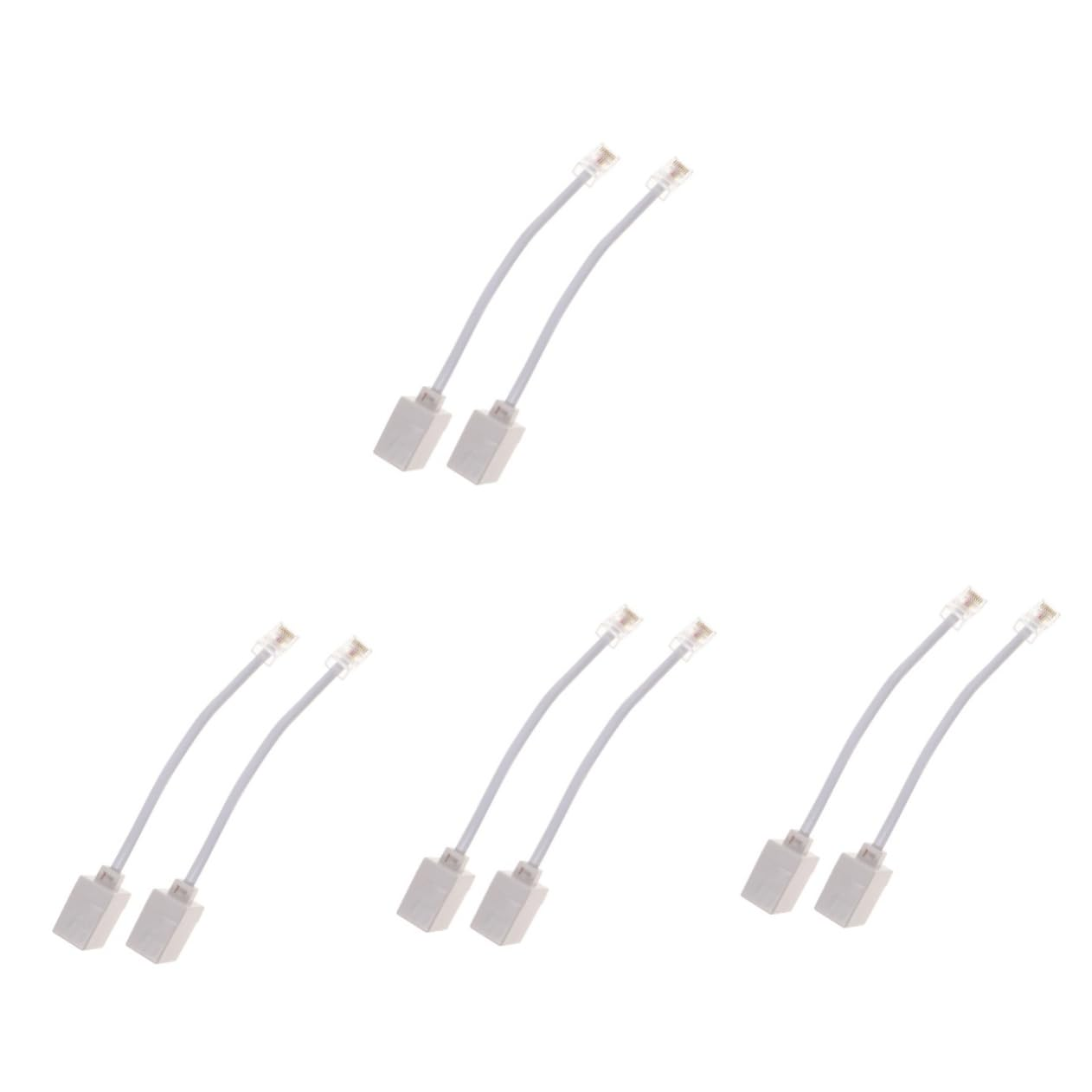 DOITOOL 8Pcs Adapter Telephone to Ethernet Adapter Phone to Ethernet Cable for High Speed Cable Use