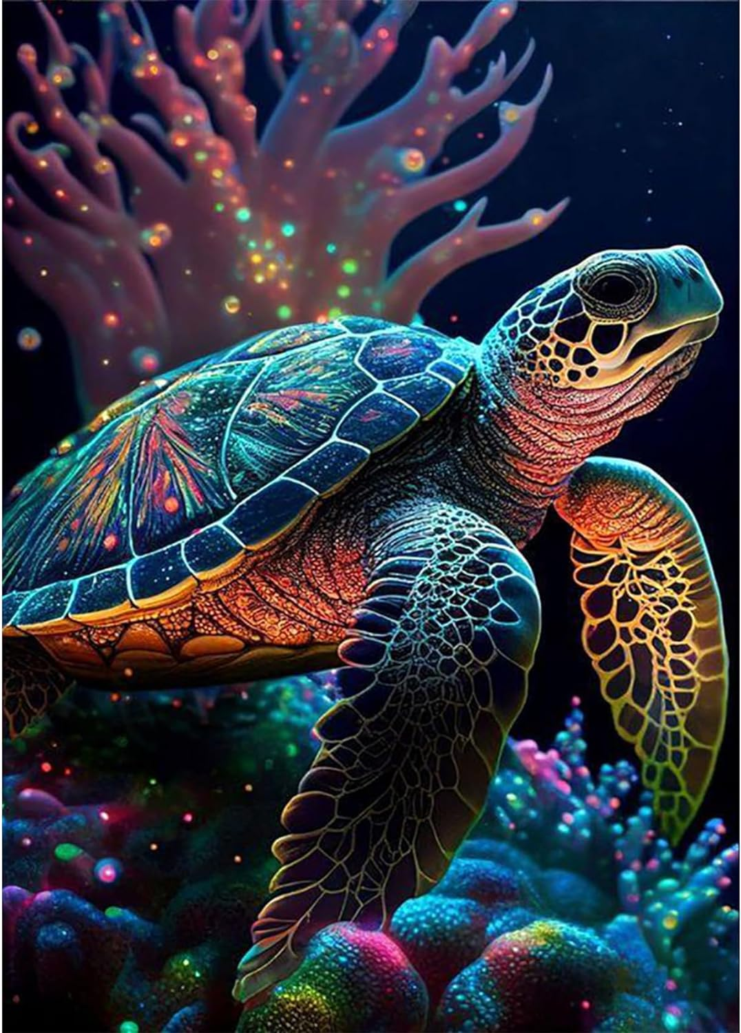 Sea Turtle Diamond Painting Kit for Adults - Gem Art Kit for Home Wall Decor, Gift Idea - 12X16 Inch