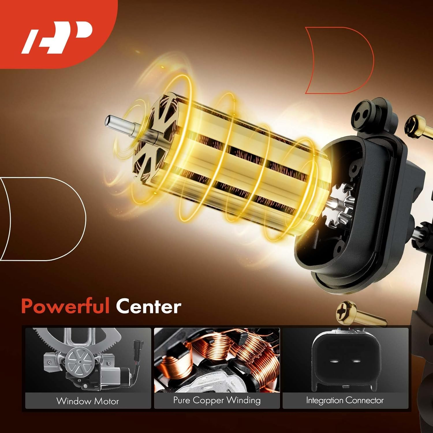 A-Premium Electric Power Window Regulator with Motor Compatible with Ford F-250/350/450/550 Super Duty 2000-2012, Excursion 2000-2005, F650/F750 2000-2013, Front Left Driver Side image number 1