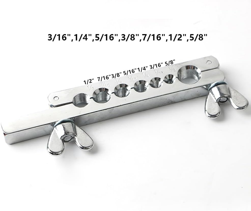 Maizoon Flaring Tools Set 7-Hole Bar 9Pcs Double Flaring for Copper Aluminum Soft Steel Brake Line and Brass Tubing with Storage Case for 3/16",1/4",5/16",3/8",7/16",1/2",5/8" O.D. Tubing Blue image number 2