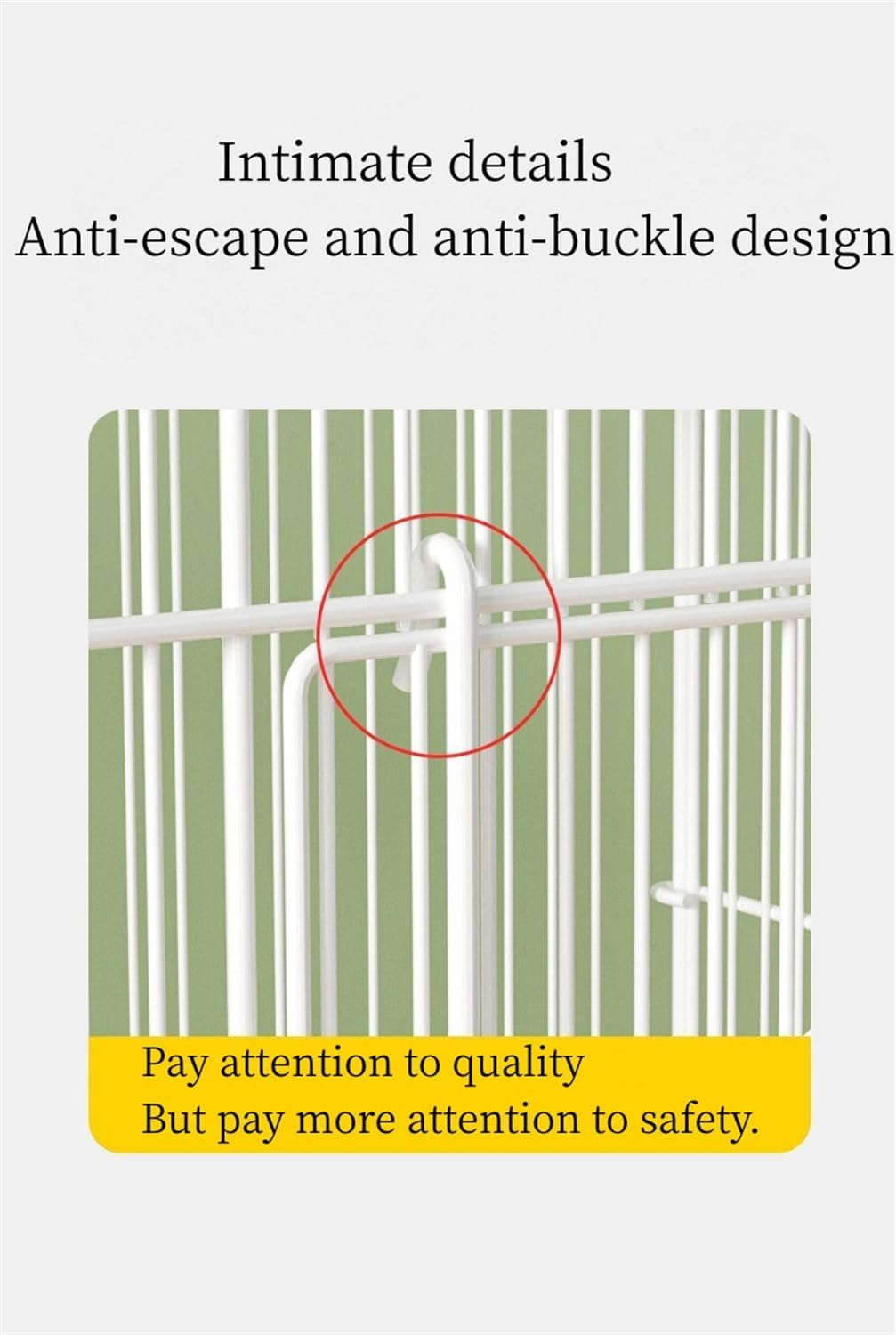 Bird Cage, 3 Perches Small and Medium-Sized, Aviary Parrot Budgie Finch Canary Wheels, Black Slide-Out Removable Tray