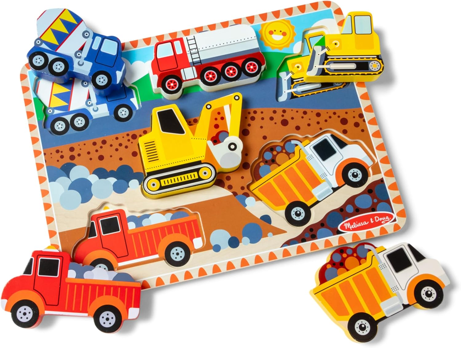 Melissa and Doug - Construction Chunky Puzzle image number 5