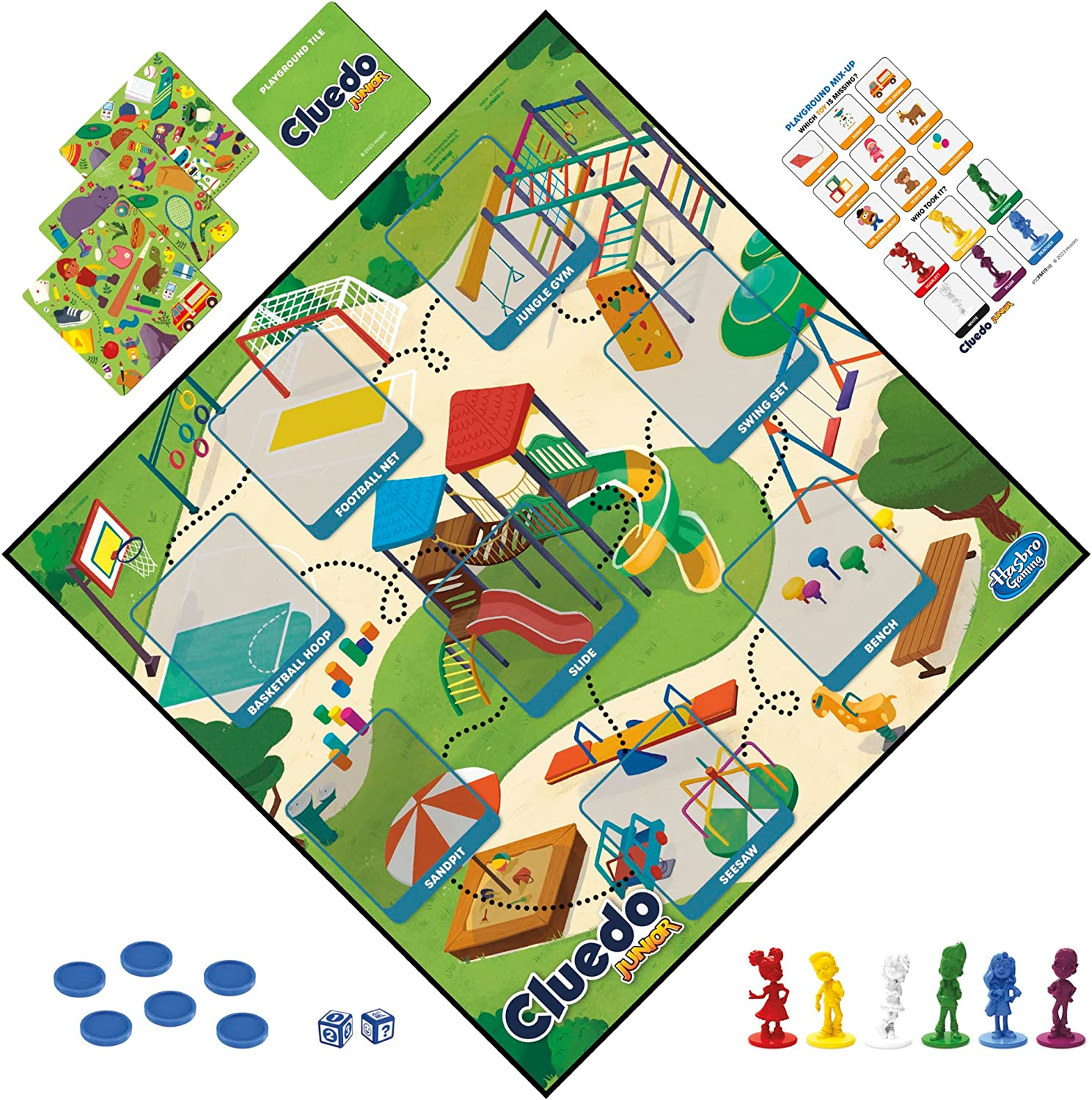 HASBRO GAMING Clue Junior Game, 2-Sided Gameboard, 2 Games in 1, Clue Mystery Game for Younger Kids Ages 4 and Up, Kids Games for 2 to 6 Players, Junior Games image number 1