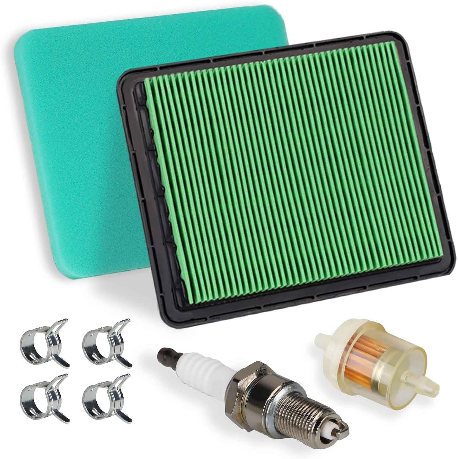 HOODELL GCV160 Air Filter Tune up Kit for Honda GCV190 GC190 GC160 GX100 Engine HRC216 HRR216 HRR2169VKA HRX217 Lawn Mower, Replace GCV160 Spark Plug 17211-ZL8-023 Air Cleaner image number 4