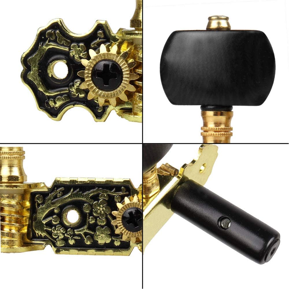 Mr.Power Classical Guitar Tuners Machine Heads 3+3 Set Tuning Keys Machine Pegs(Black Button) image number 1