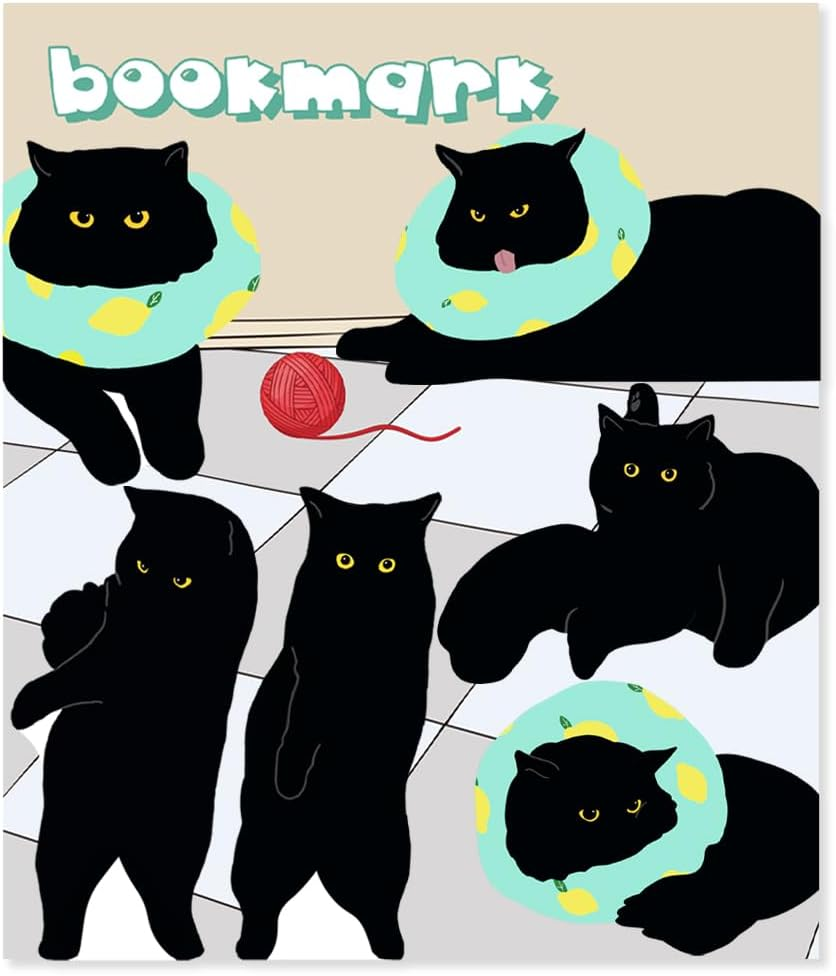 Magnetic Bookmarks - 6 Pieces Assorted Cute Book Markers Clip Set for Teachers Students Book Lovers Reading, for School Office Home Supplies, Kawaii Cat Magnet Page Markers image number 4
