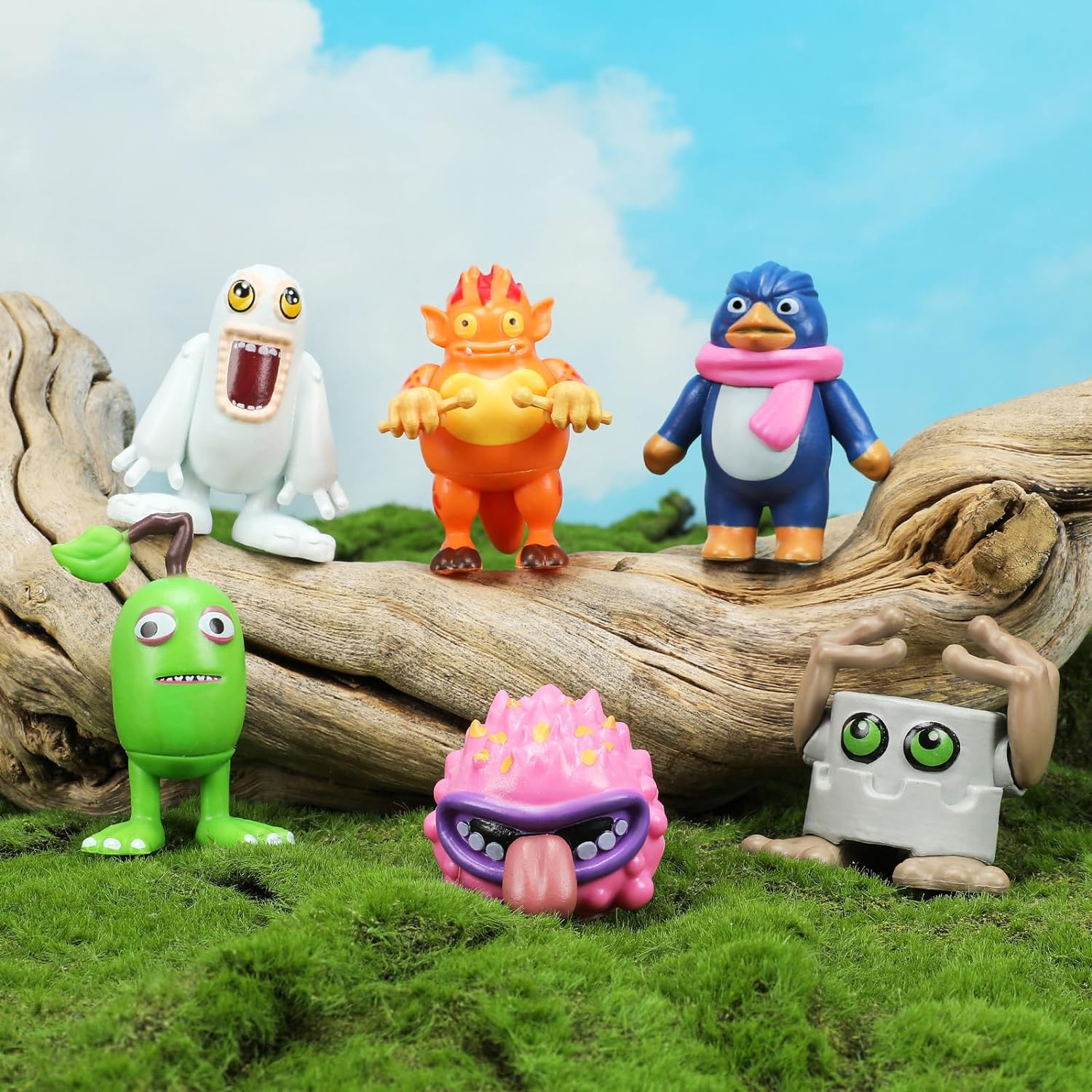 HOUVSSEN 13PCS PVC Anime Sinnging Cartoon Monster Car Room Desktop Decoration, Wubbox Noggin Toe Jammermini Action Figure Playset,Gifts for Children image number 6