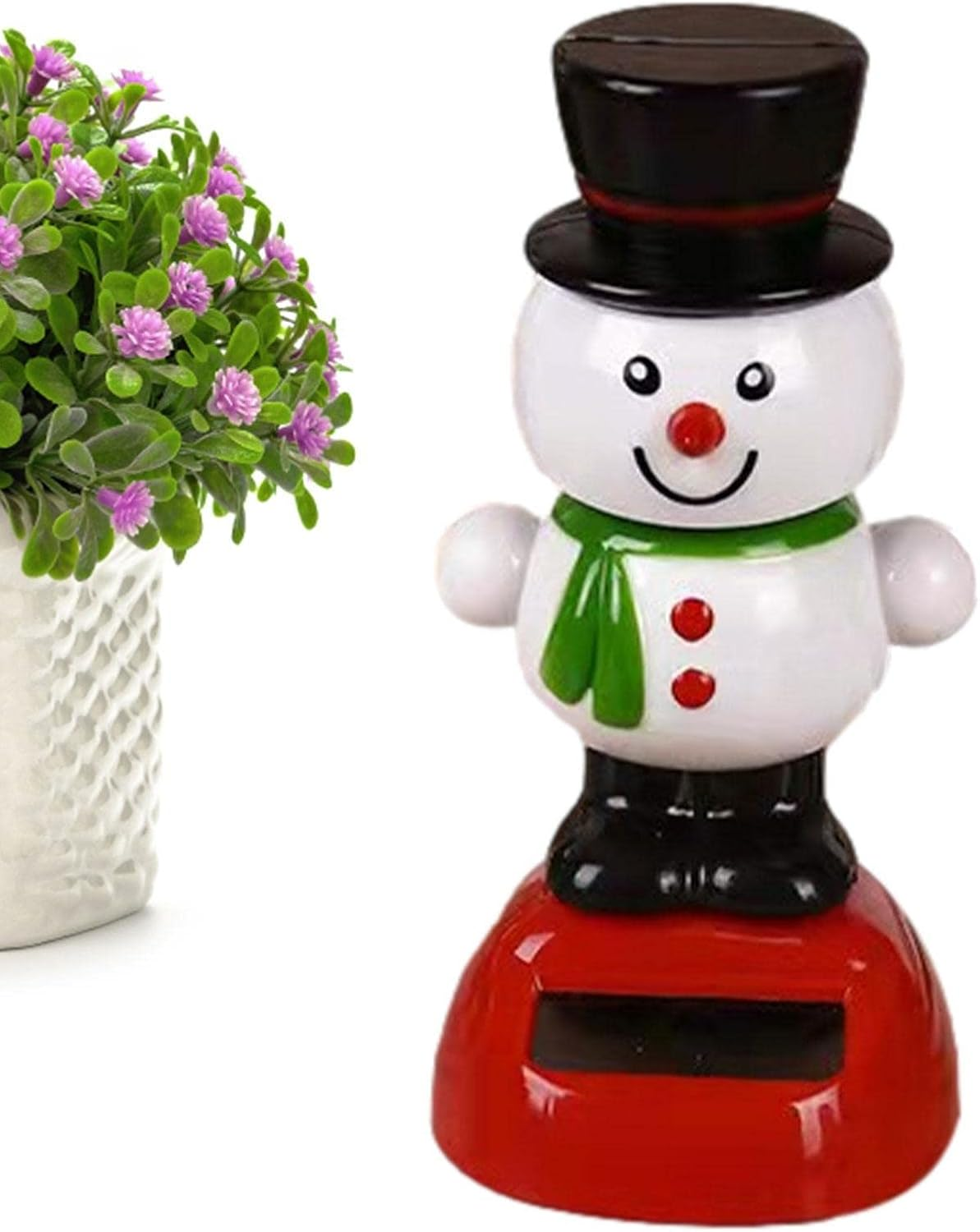 Solar Powered Dancing Toys - 1/4 Swing Figurines Toys for Car Dashboard Decorations, Figures Elk Santa Snowman Figure Solar Toys for Home Car Window Ornaments