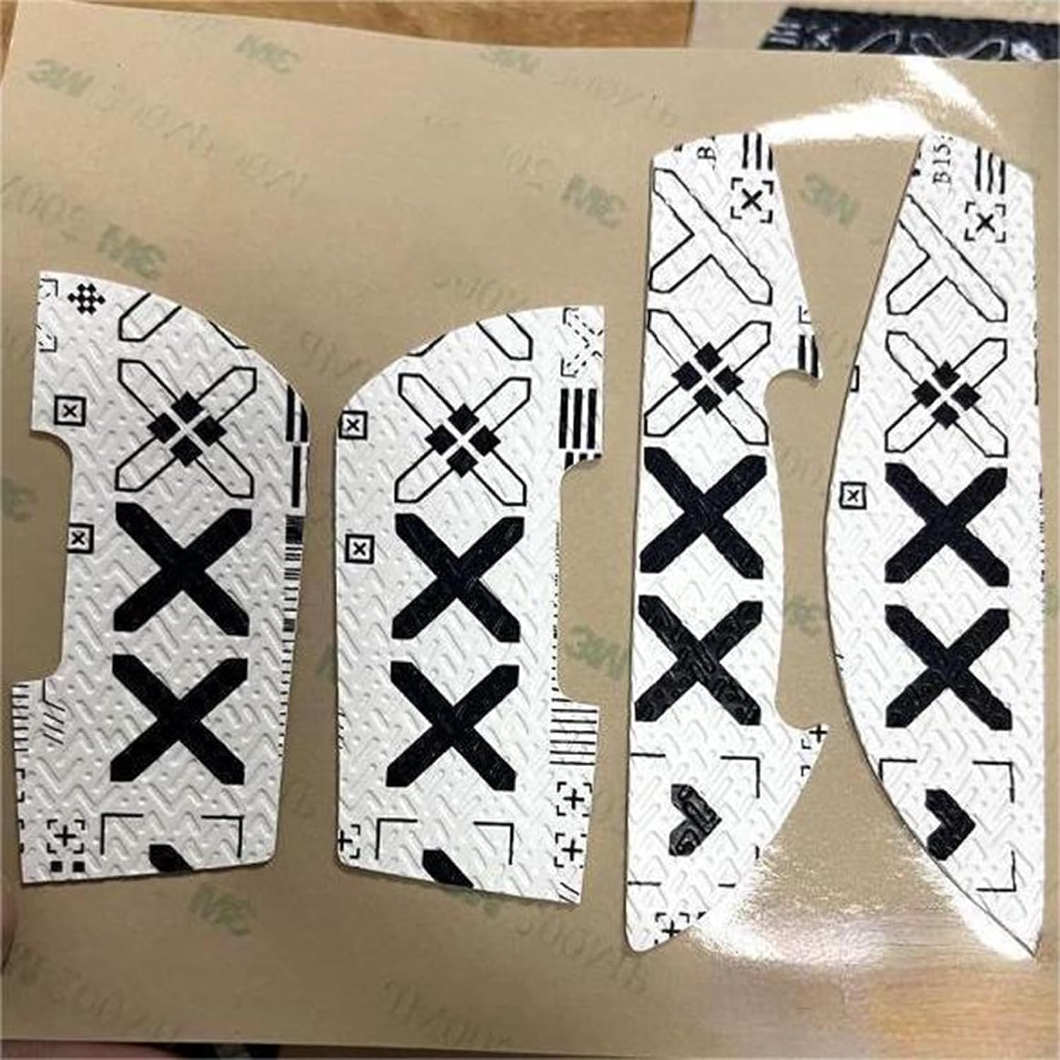 MOSHOU Gaming Mouse Grip Tape Stickers for Logitech G Pro X Superlight Non Slip Suck Sweat Black and Purple Crimping 0.5Mm, Professional Mice Upgrade Kit (White) image number 4