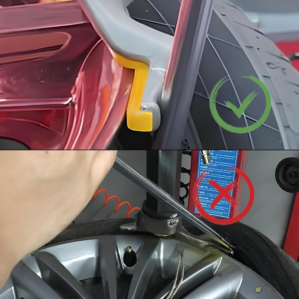 Joyzan Tire Machine Rim Protector, Tire Demount Head Tire Changer Duck Insert Machines Guard Wheel Side Protectors Changing Savers Fixing Tyre Protective Cover Car Accessories for Motorcycle SUV 20Pcs