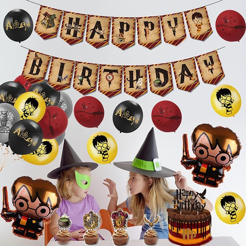 Decoration Birthday Harry Potter Birthday Decoration Wizard Balloons Harry Potter Birthday Balloons Wizard Party Decoration Wizard Birthday Decoration Harry Potter Birthday Garland Wizard Cake Topper