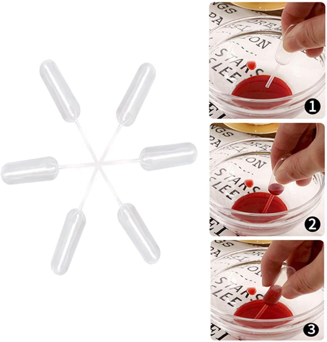 200Pcs 4Ml Plastic Pipettes Squeeze Transfer Pipettes Suitable for Chocolate, Cupcakes, Strawberries image number 5