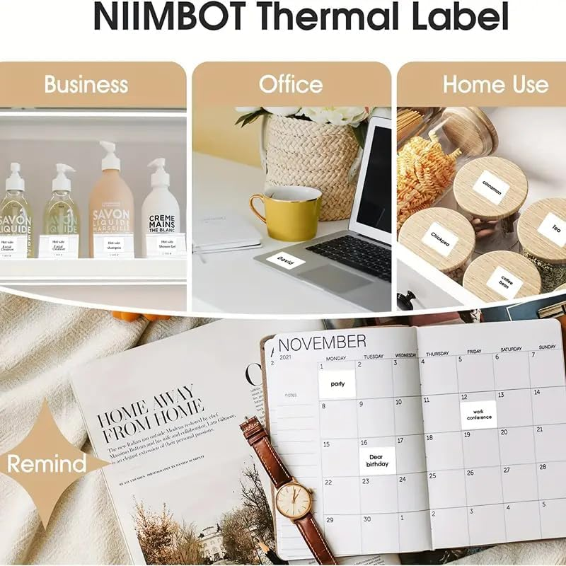 Niimbot Thermal Label Sticker for B1/B21/B3S, White, 40 X 60 Mm (125-Pieces) image number 2