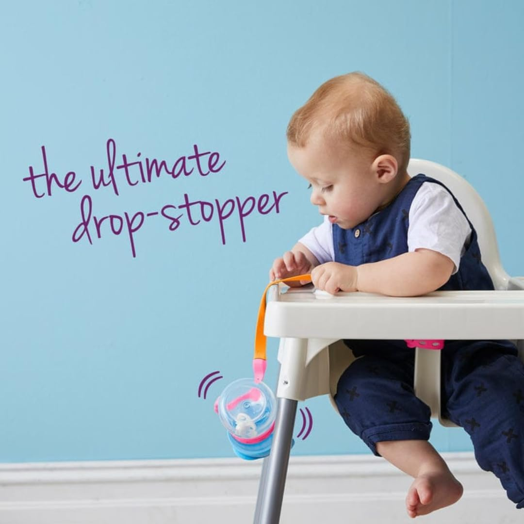 B.Box Connect-A-Cup, Strawberry Shake Sippy Cup Holder, Pink, 1 Pound Capacity image number 2