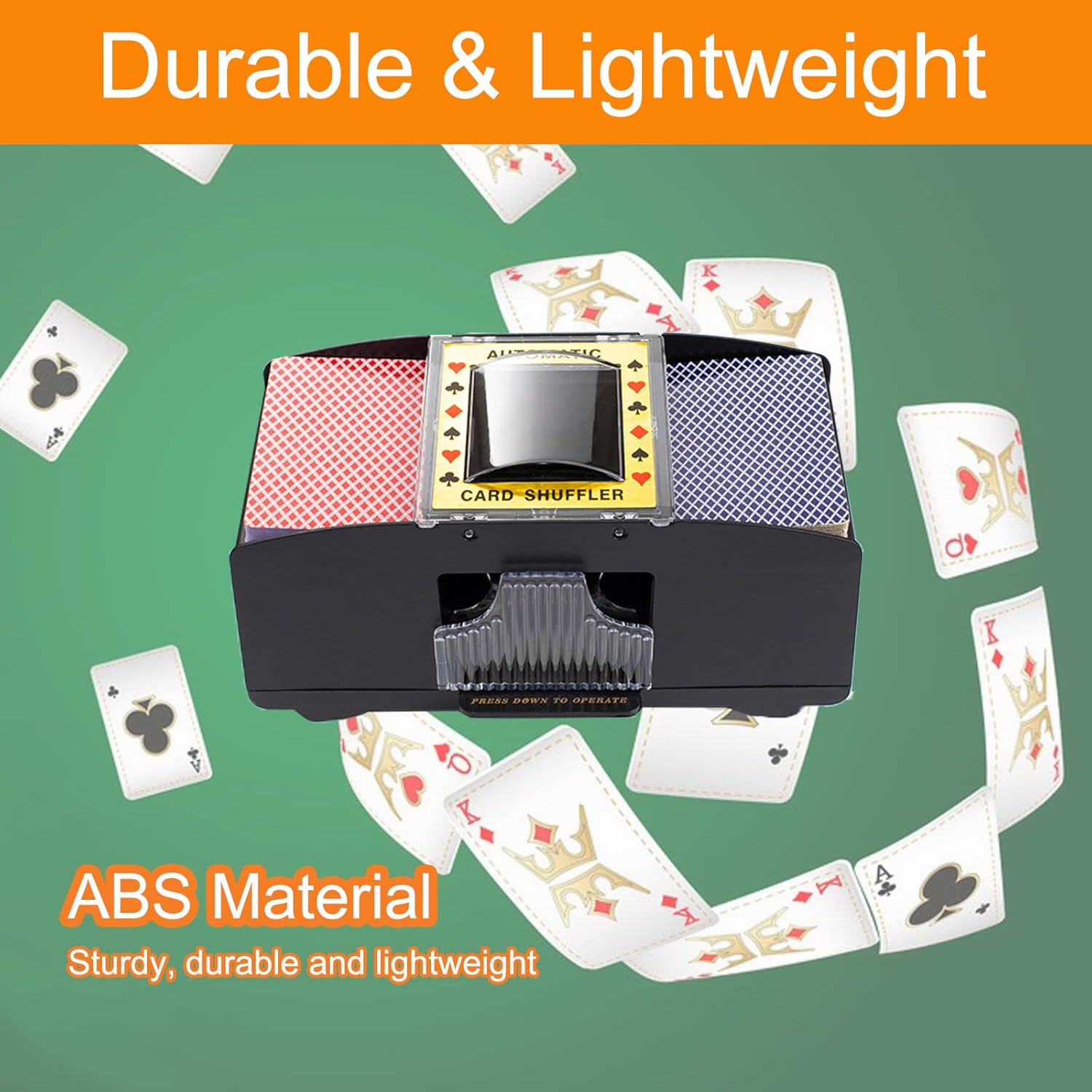 Card Shuffler, Automatic Card Shuffler 2 Deck, 6 Deck Electric Battery Operated Poker Card Shuffler 4 Deck Automatic for Playing Card, Family Party Poker, UNO, Phase 10 image number 3