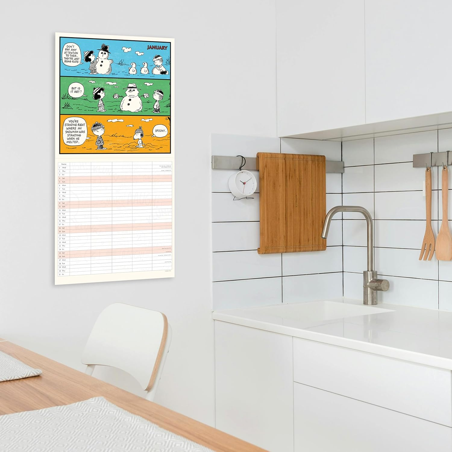 2025 Peanuts Square Family Planner Organiser Wall Calendar image number 2