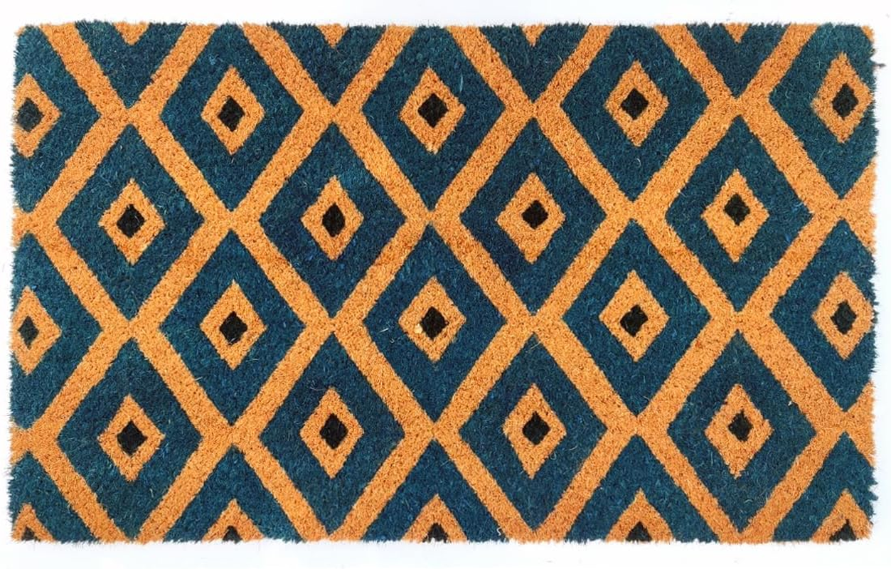 PVC Backed Coir Doormat for Indoor and Outdoor Use with PVC Backing Kimberley Blue (60X90 Cm) image number 2