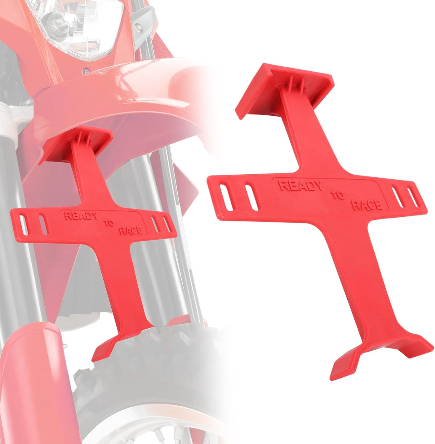 Universal Motorcycle Fork Saver,11.2 Inches Fork Support Brace Suspension Guard Protector with 2 Velcro Straps for Dirt Pit Bike Motocross Enduro Supermoto Blue