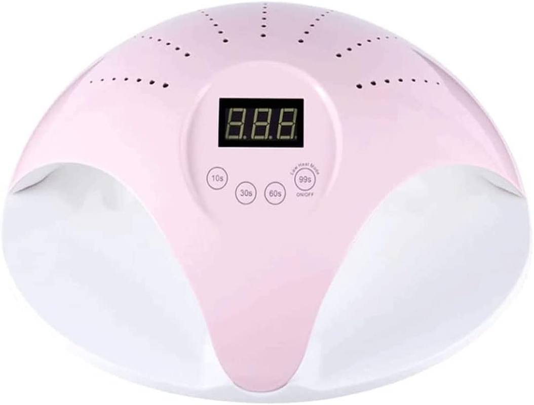 LED Nail Lamp,Nail Dryer, UV Nail Lamp with 4 Timers Settings for Two Hands, Automatic Sensor for Portable Handle Gel Nail UV Light(Pink)