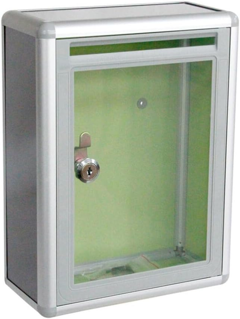 Alipis Transparent Mailbox Wall Mounted Clear Acrylic Letter Box Suggestion Complaint Case Small Size for Office Home 11.22X8.46X4.02In image number 4