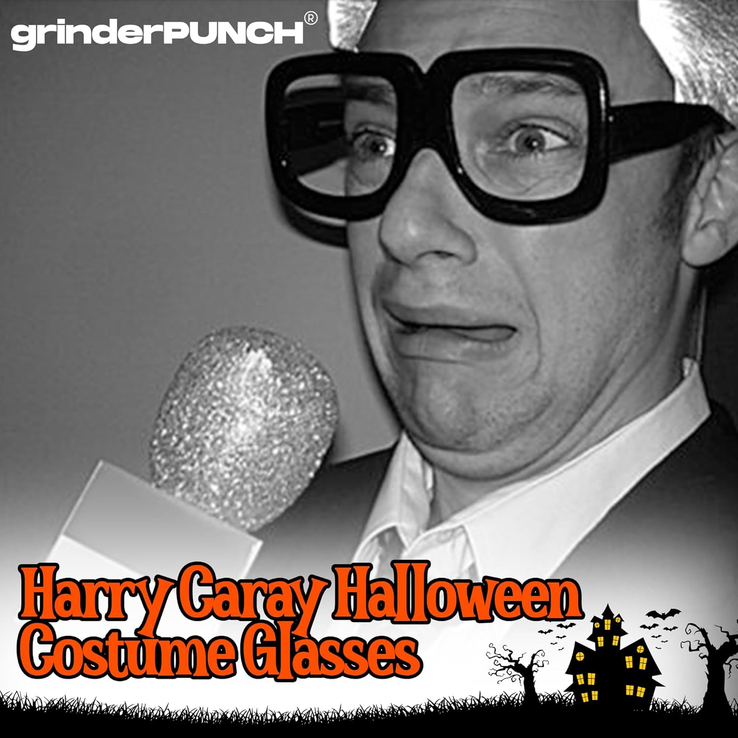 XL Oversized Black Nerd Clear Glasses - Men and Women - Square Costume image number 3