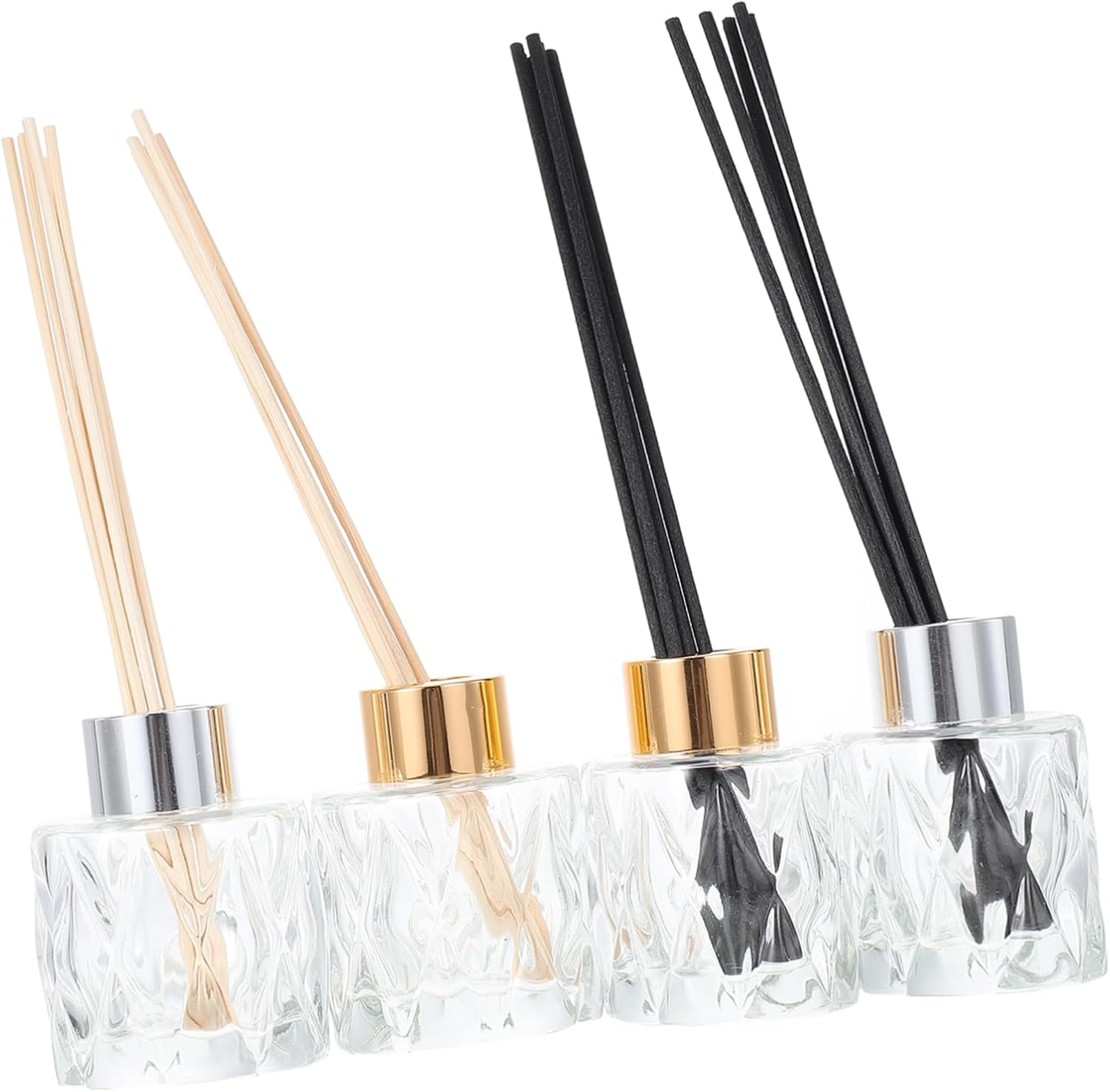 Glass Aromatherapy Bottles Scent Diffuser Containers Essential Oil Dispensers Chic Fragrance Release Bottles Empty for Home Office Decor image number 2