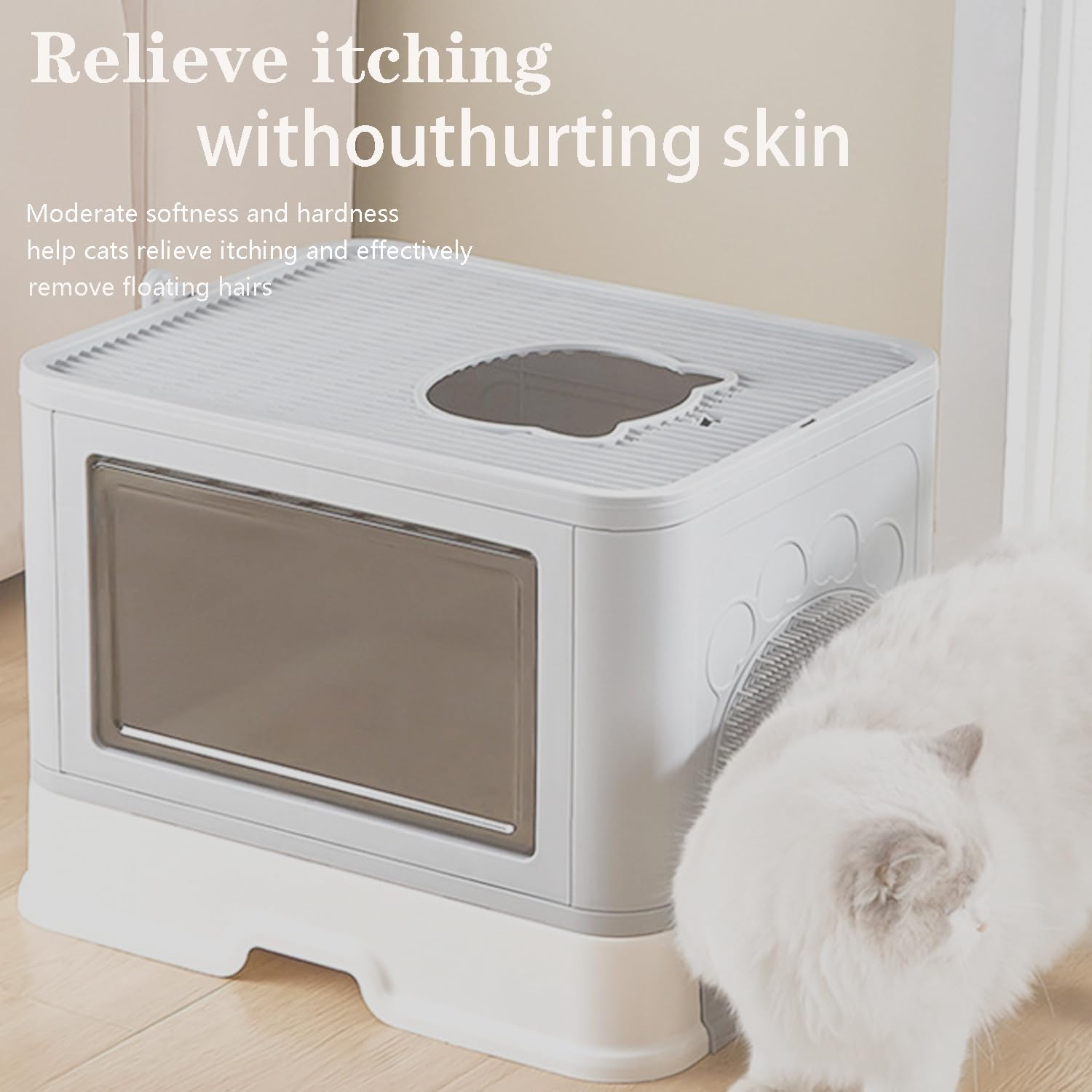 Enclosed Cat Litter Boxes, Kitty Litter Box, Large Cat Potty Front Entry Top Exit, Drawer Type Cat Toilet Easy Clean with Fashion Cat Litter Scoop image number 6