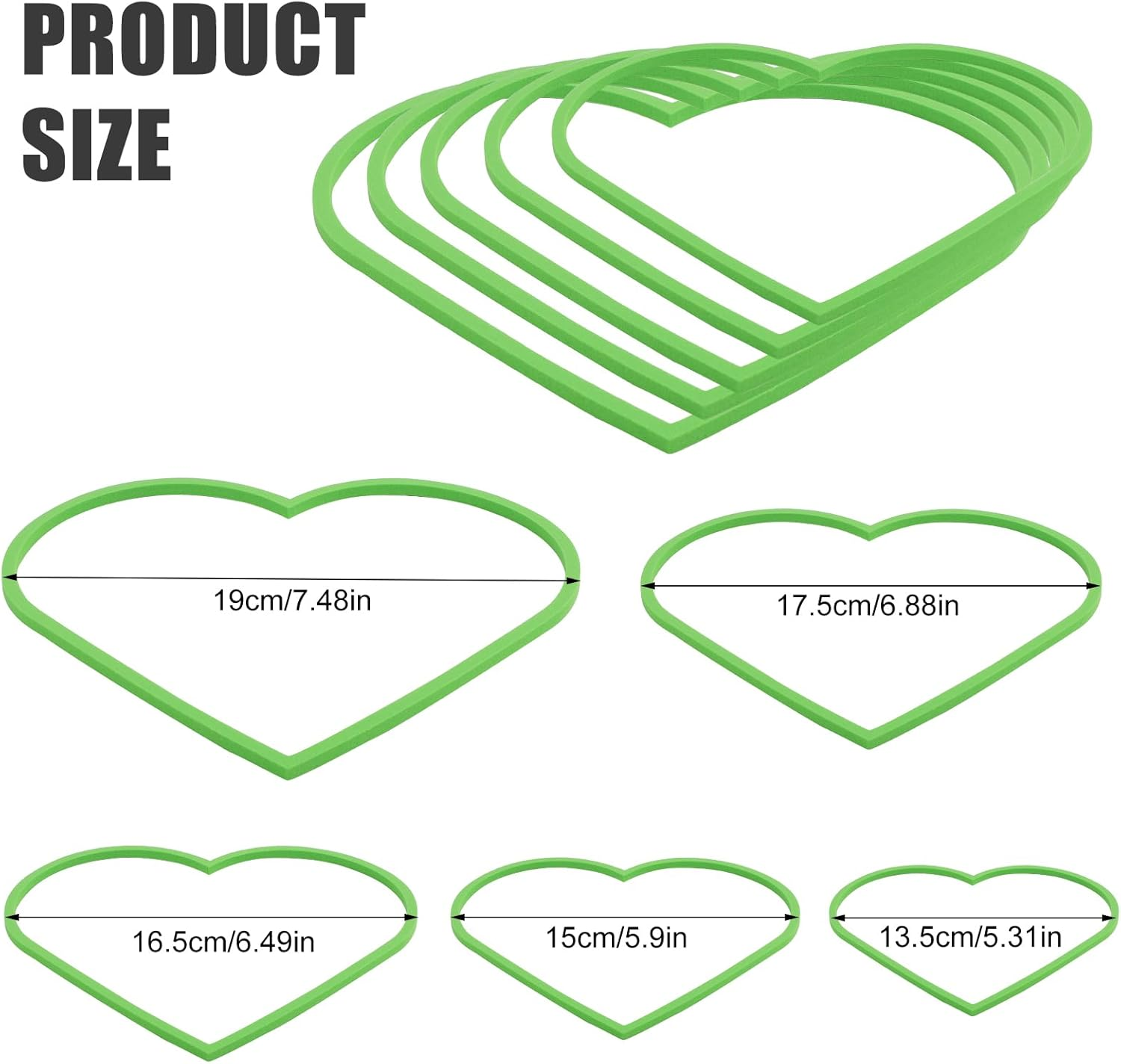 5Pcs Aquarium Floating Plant Rings, Foam Betta Fish Feeding Rings Heart Shaped Fish Tank Feeder Plant Fence Corral Keep Floating Plants in Place & Out of Filters Decor (Green) image number 6