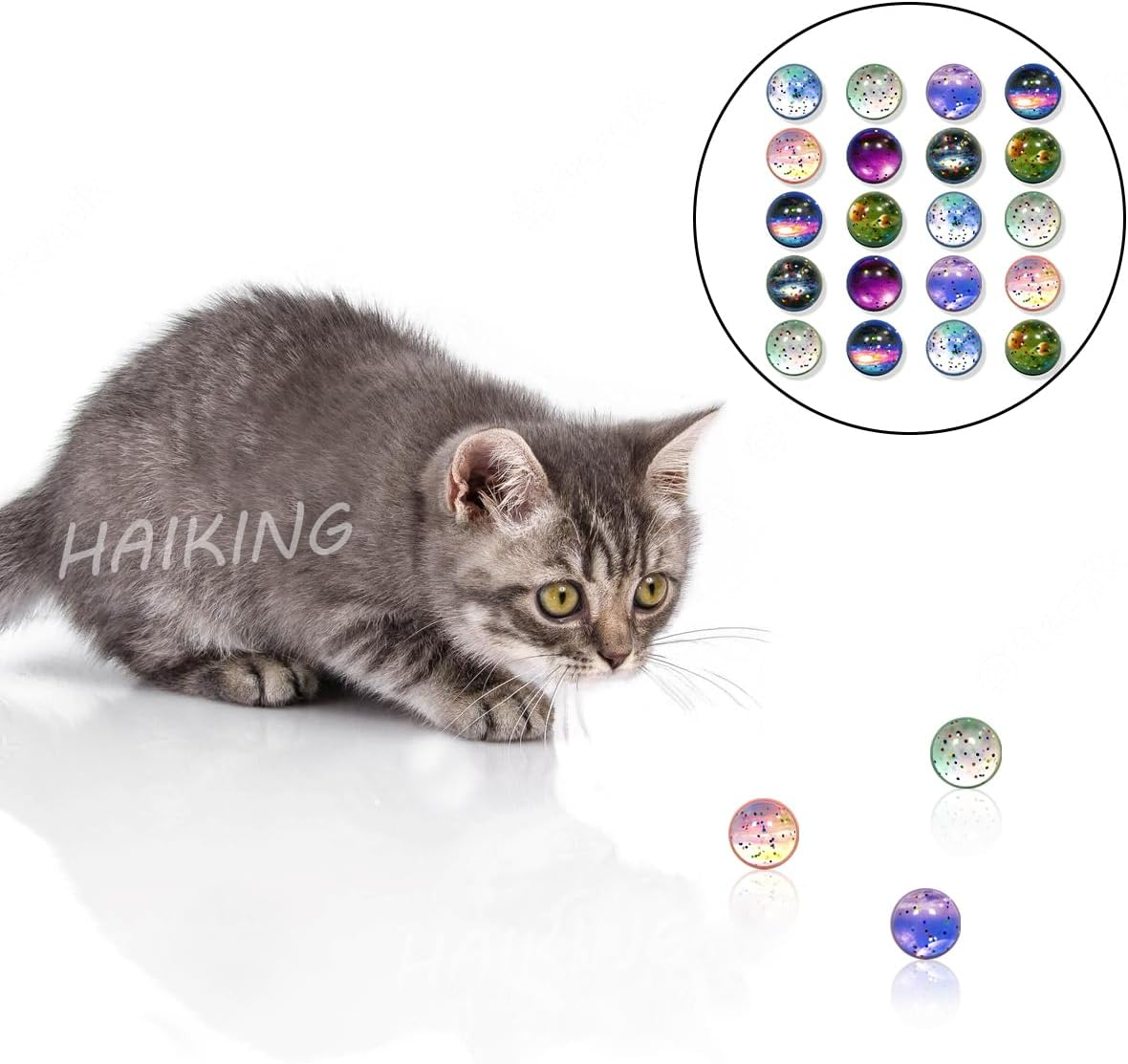 Space Bouncy Balls, 20 Pcs Galaxy Theme Bouncing Balls for Party Favors, Gift Bag Filling (30MM) image number 2