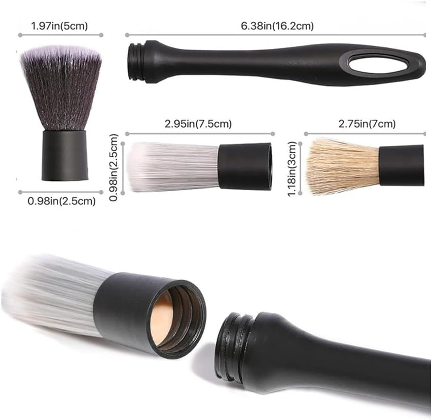 3Pcs Cleaning Brush,Car Detailing Brush, Car Interior Cleaning Soft Brush, Car Cleaning Kit Can Be Used for Cleaning the Interior of Automobiles, for Air Conditioning Vents image number 2
