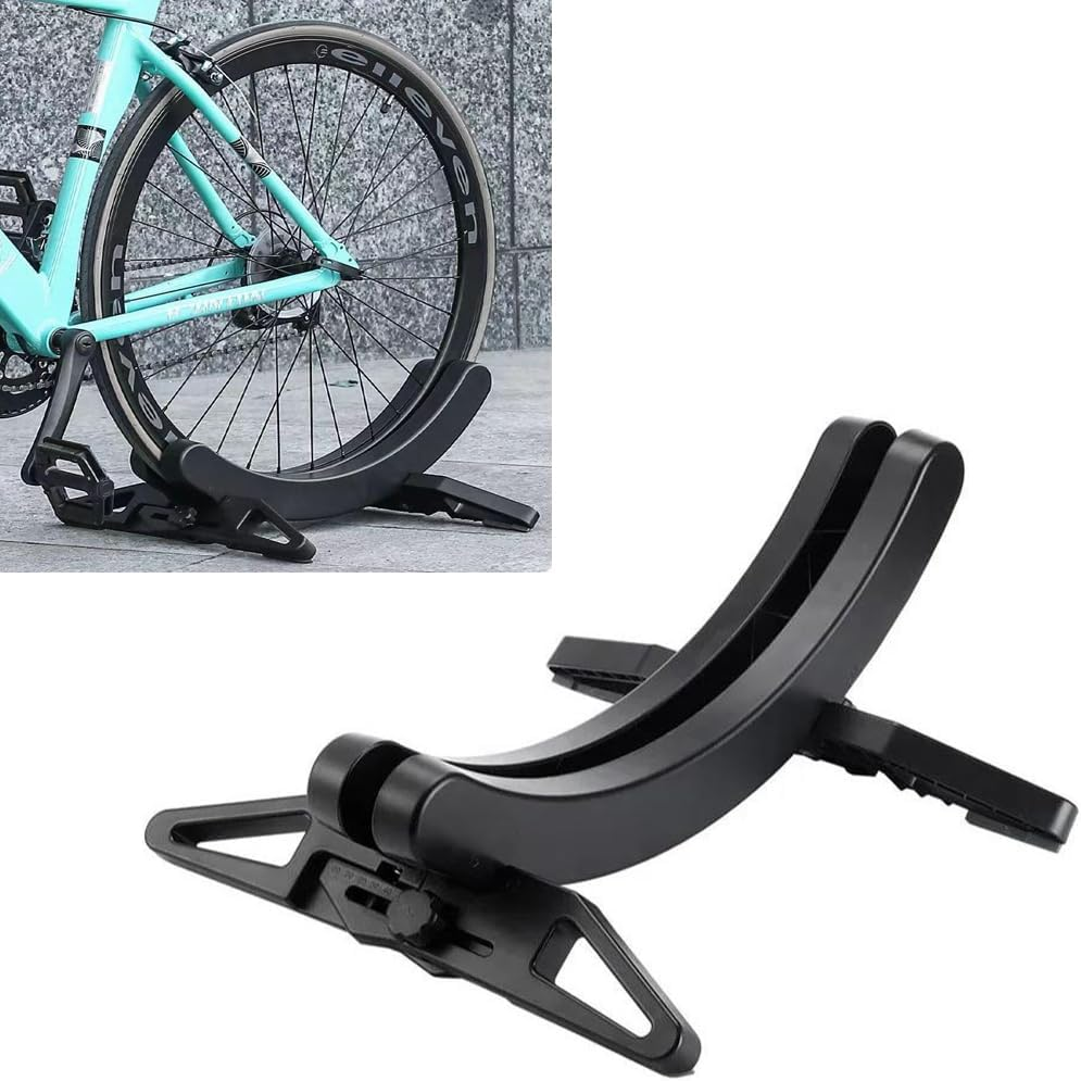Bike Stand Bike Storage Rack, Adjustable Organizer Bicycle Floor Stand Bicycle Parking Rack for Indoor Mountain Road Bikes (Black) image number 1