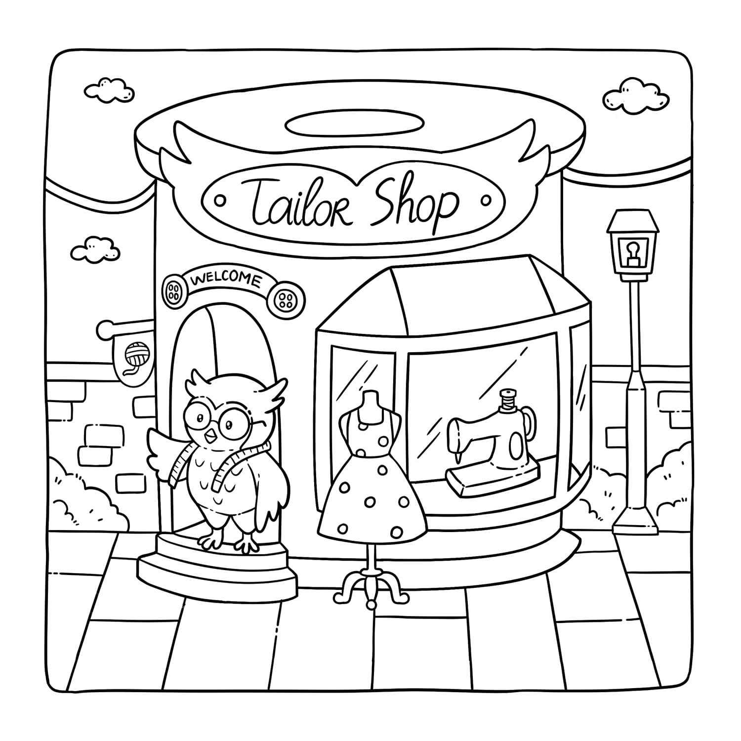 Adorable Shop: Cute & Simple Coloring Book for Adults and Kids Featuring the Joyful Daily Life of Animal Characters image number 1