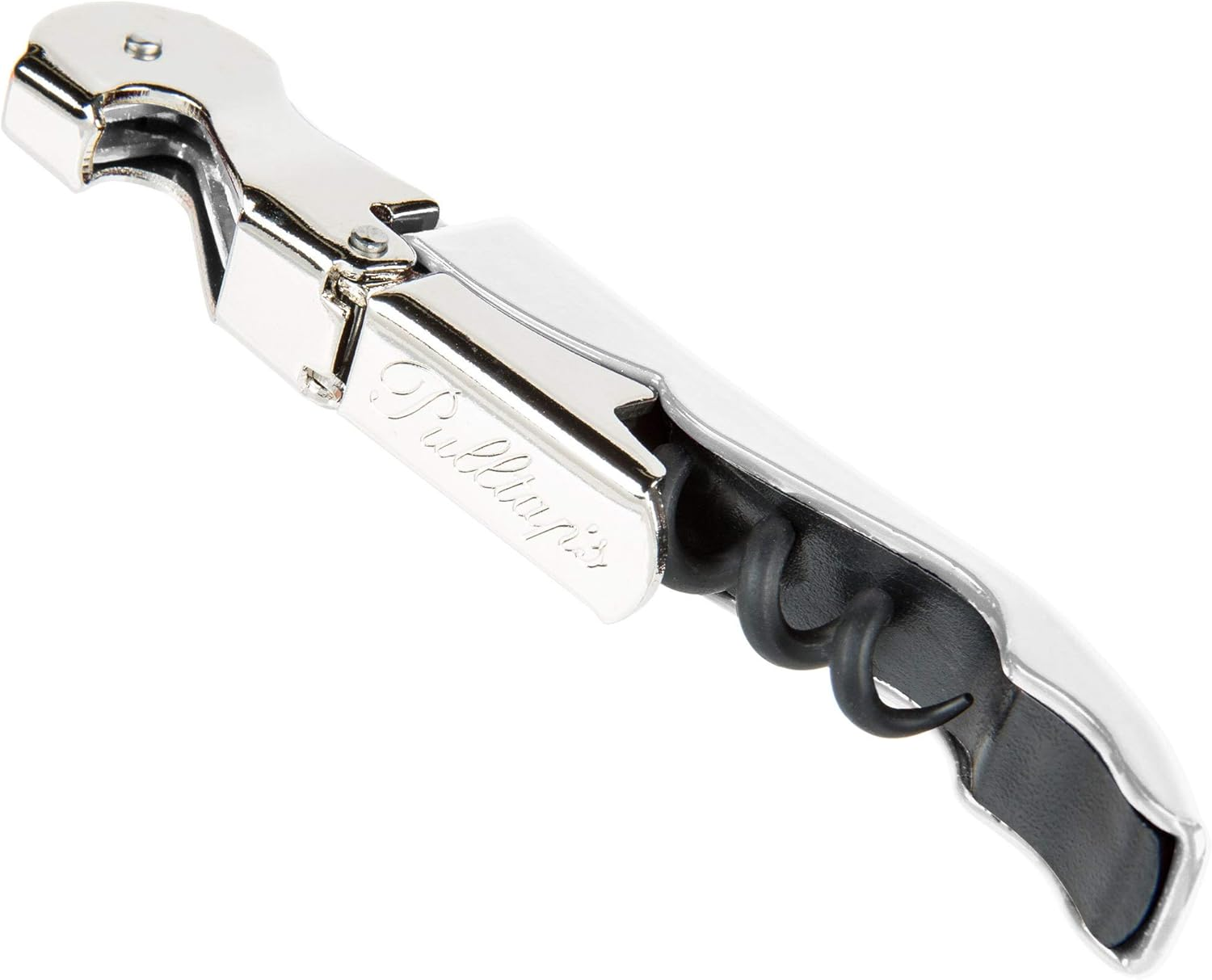 Pulltap'S Double-Hinged Waiters Corkscrew, Wine Opener and Foil Cutter, Beer Bottle Opener, White image number 4