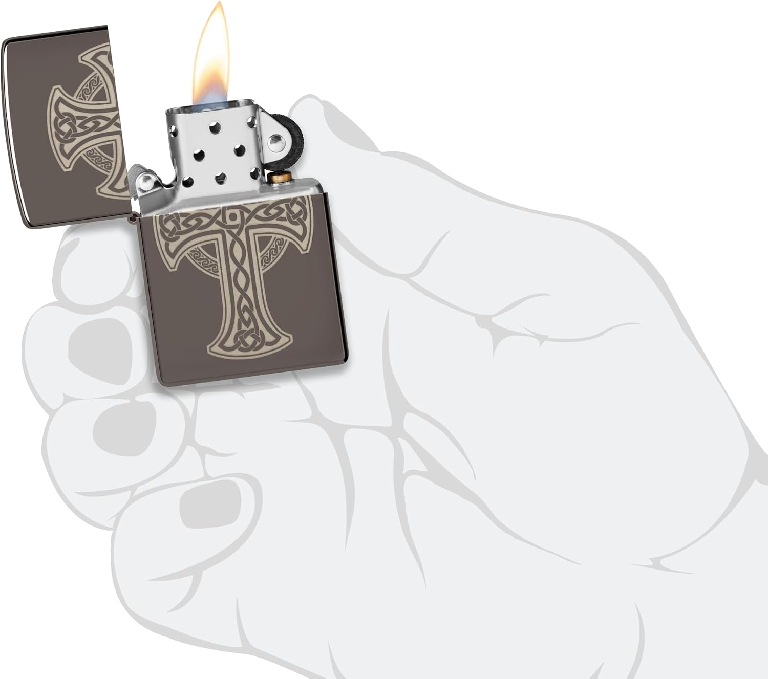 Zippo Celtic Cross Design Lighter image number 3