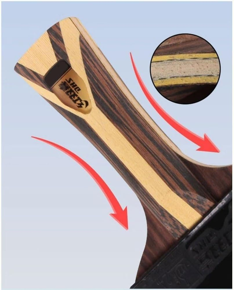 SPP DHS 9 Star H9006-CS Table Tennis Racket - Professional Ping Pong Bat with CS Handle for Superior Grip and Control - High Spin and Speed image number 4