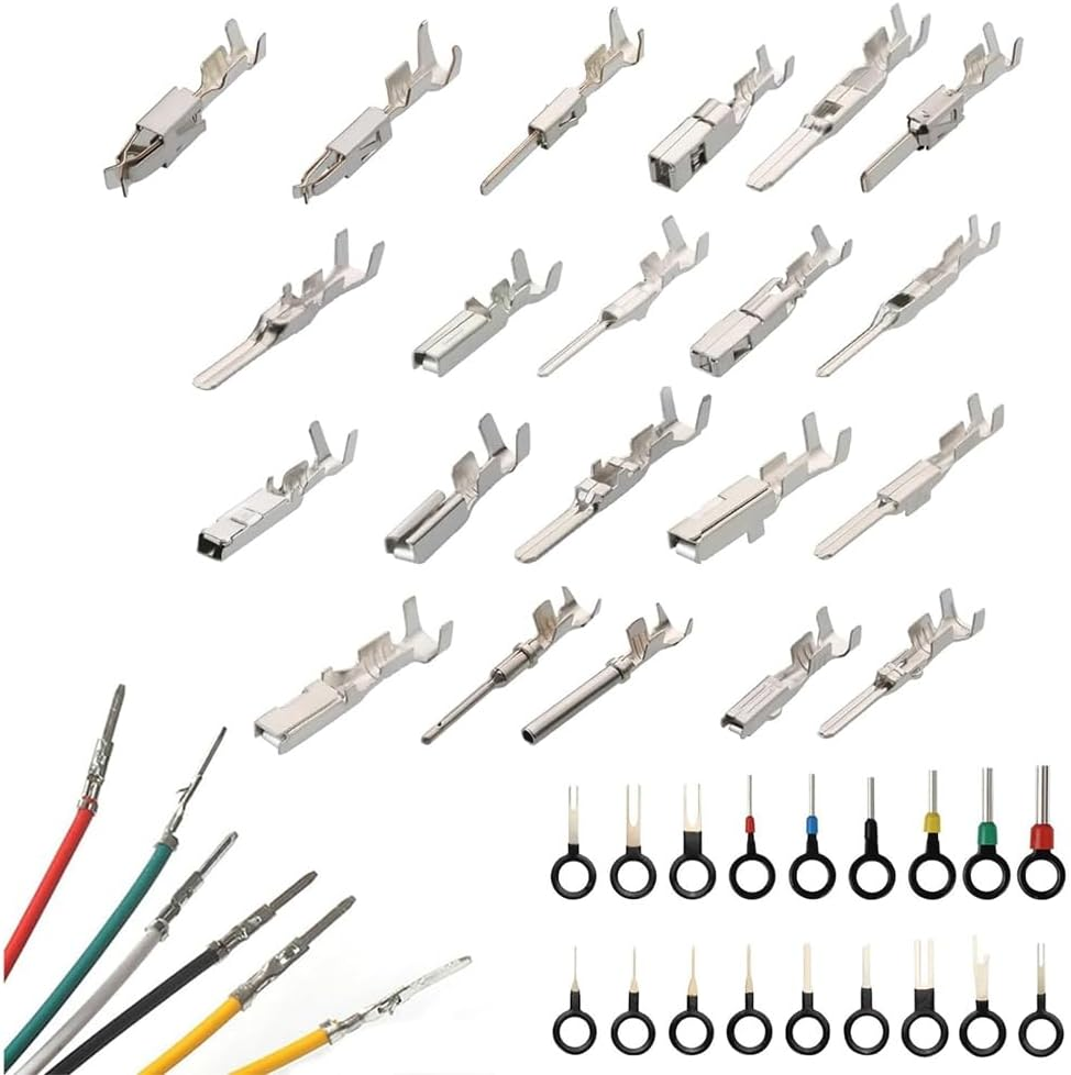 340Pcs 1/1.5/1.8/2.2/2.8/3.5Mm Terminal Pins Wire Harness Pin Male Female Automotive Electrical Connector Kit Car Wire image number 3
