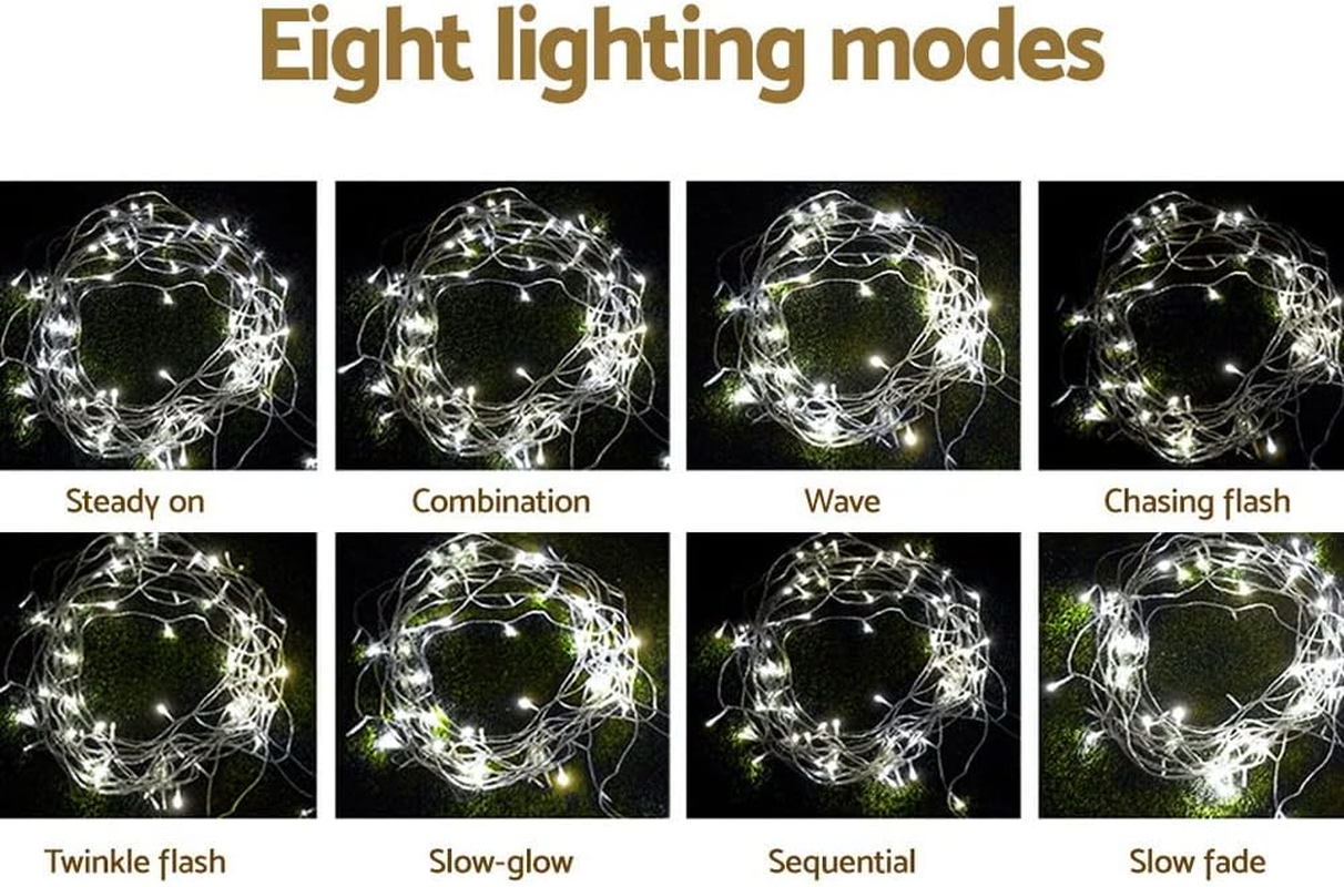 Jingle Jollys Christmas Lights Cold White LED Curtain Light, Outdoor Decorations, 6M X 3M 600 Bulbs for Home Indoor Decor Party Wedding Waterproof Twinkle Fairy Flashing image number 6