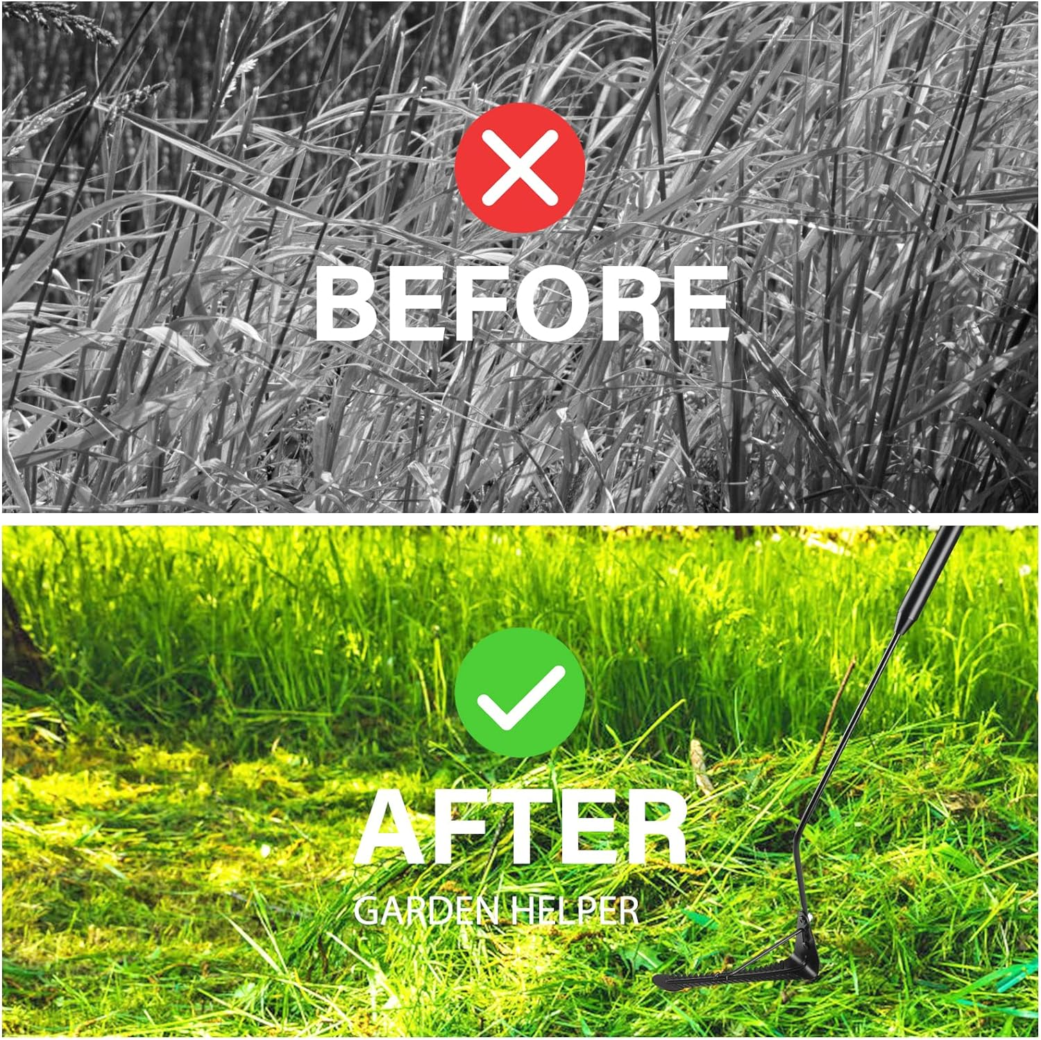 Dack Grass Whip with Double-Edged Serrated Sharp Blade,Swing Blade Grass Cutter,Weed Sling Blade,36" Manual Weed Whacker for Tall Grass and Overgrown Weeds in the Yard Ditches Forests and Fields image number 3