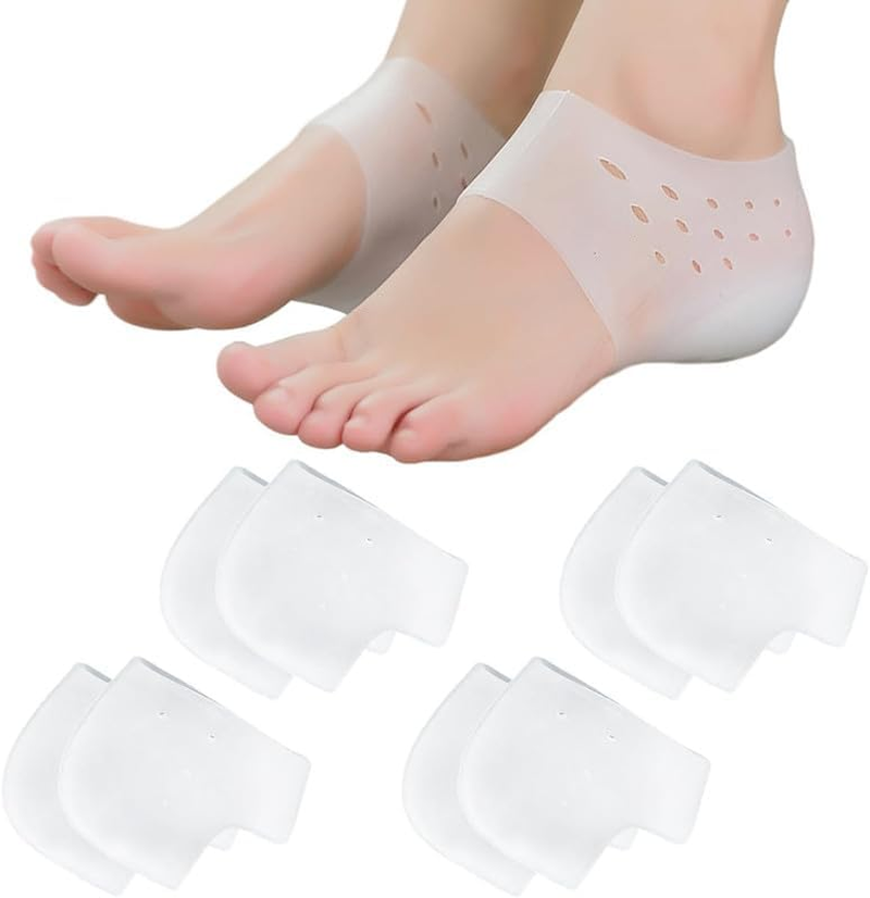 Silicone Gel Heel Socks Silicone Gel Guard,4Pairs Silicone Heel Protector Heel Cups,Silicone Gel Heel Protectors Heel Cups,Silicone Heel Protectors Heel Cups image number 5