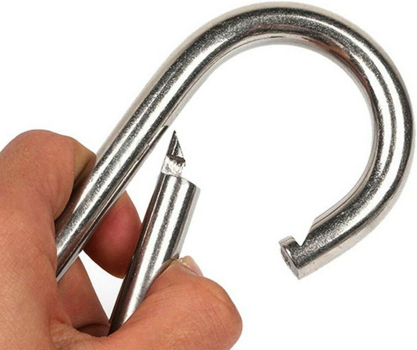 Large Carabiner Clip,5-1/2 Inch Heavy Duty Stainless Steel Spring Snap Hook for Outdoor Living,Gym,Boating,Hammock image number 1
