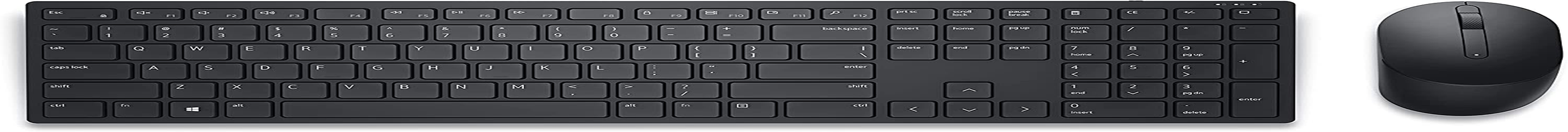 Dell KM5221W Pro Wireless Keyboard and Mouse Combo &ndash; 2.4 Ghz USB Receiver, Quiet Spill-Resistant Keys, 1600 DPI Optical Mouse, Programmable Shortcuts, 3-Year Warranty image number 1