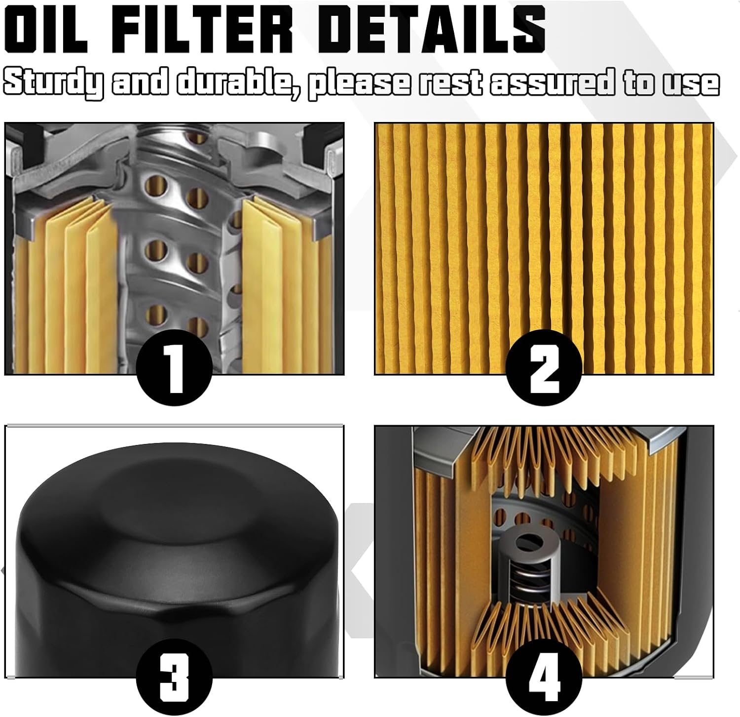 Oil Filter for Suzuki Eiger 400 Lta400,V-Strom 650 DL650 1000,Sv650,Kingquad 400 450 500 750,Boulevard C50 C90 M109R M50,Intruder 800,Bandit 1250,GSXR 750 1100 1000 600,Arctic Cat 400 500