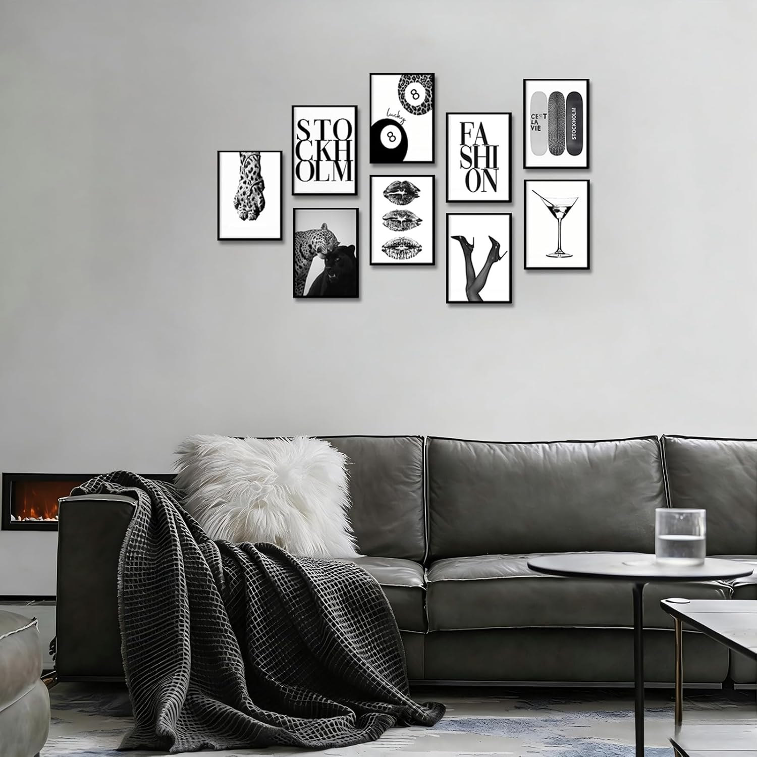 LOARTVE 9Pcs Preppy Travel Wall Art Prints Colorful Abstract Aesthetic Room Decor Pictures Trendy Canvas Posters for Teen Girls Bedroom Apartment College Dorm Decoration, Unframed image number 2