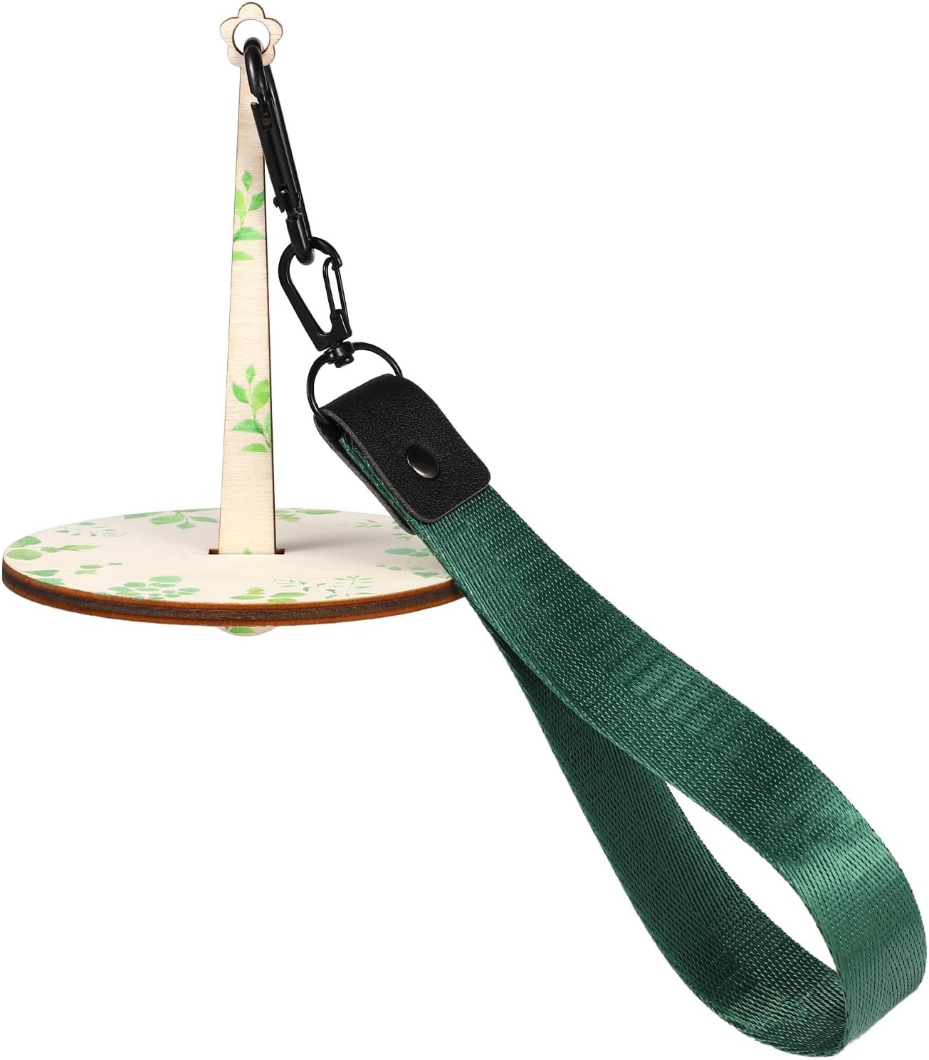 Portable Wrist Yarn Holder, Wooden Hanging Yarn Ball Minder with Wristband Wood Yarn Spinner Yarn Organizer Stand Prevent Tangling & Misalignment for Crochet Knitting Supplies Craft Lover image number 2